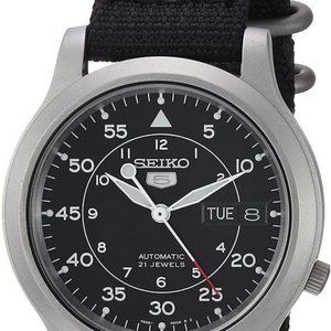 SEIKO 5 Mens Military Precise 21-Jewel Automatic Movement  Watch Water Resistant